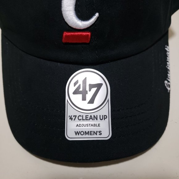 '47 Cincinnati Bearcats Clean Up Women's Adjustable Strapback Hat Cap Black New - Picture 3 of 11